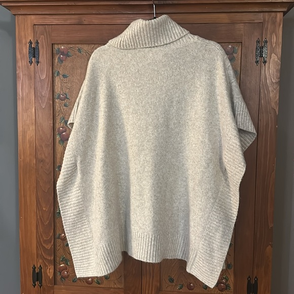 Loft Lattice Turtleneck Cable Poncho - Picture 4 of 4